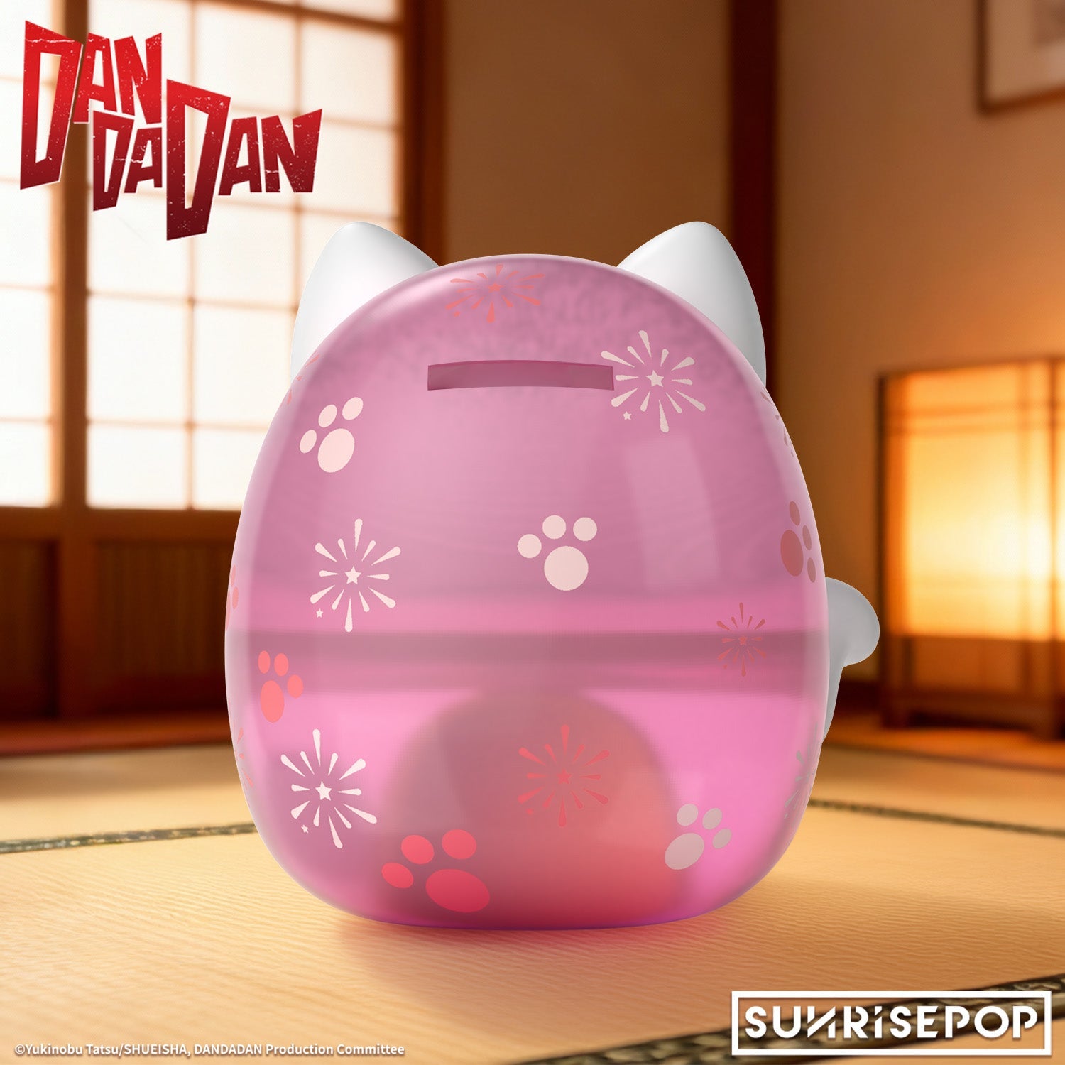 SUNRISEPOP[COIN BANK公仔]《DANDADAN》高速婆婆 達摩造型 (粉色愛情款)
