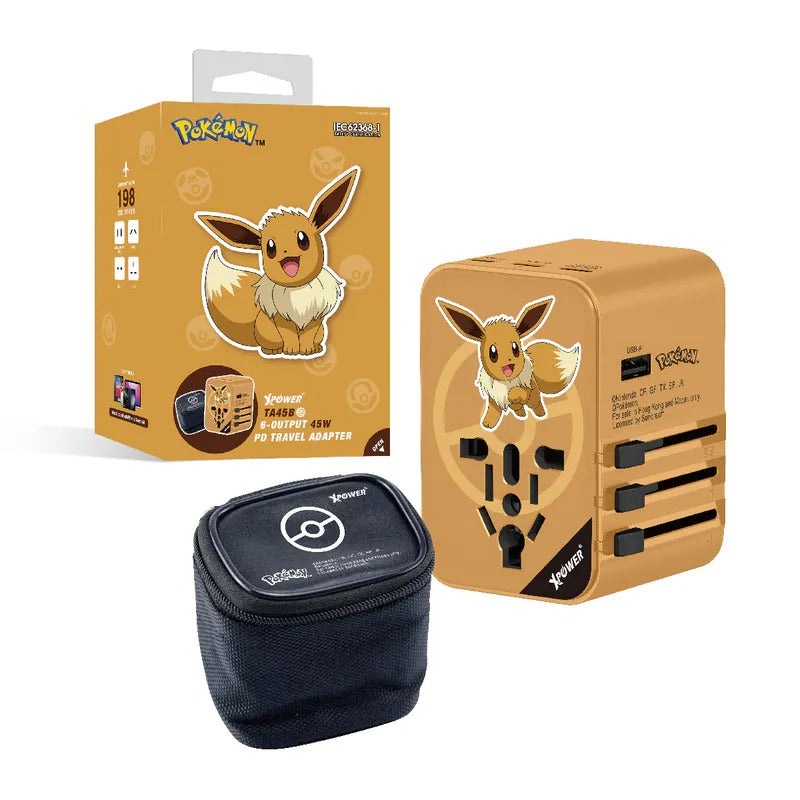 XPower《Pokemon》TA45B 45W 6輸出 PD3.0/PPS旅行充電器 伊布