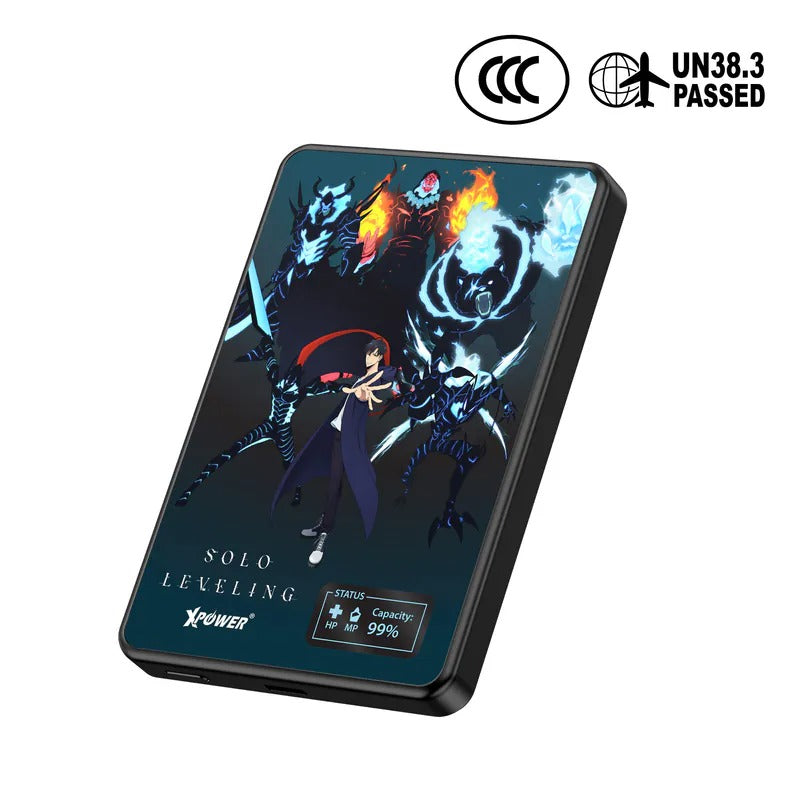 我獨自升級 Solo Leveling MagDigita² 彩屏顯示鋁合金外殼 10000mAh PD3.0+QI2磁吸移動電源 暗影軍團