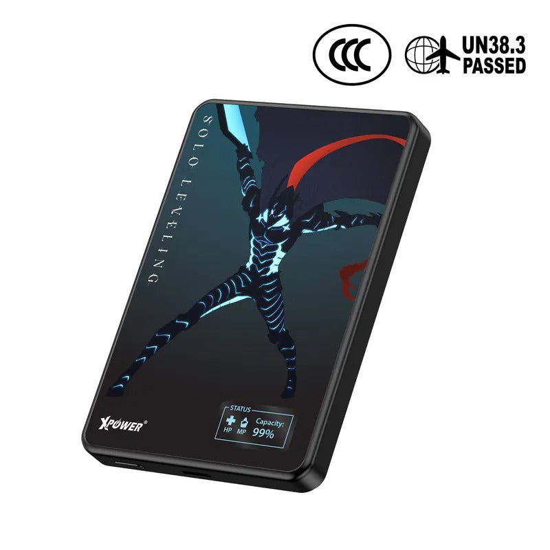 我獨自升級 Solo Leveling MagDigita² 彩屏顯示鋁合金外殼 10000mAh PD3.0+QI2磁吸移動電源 伊格利特