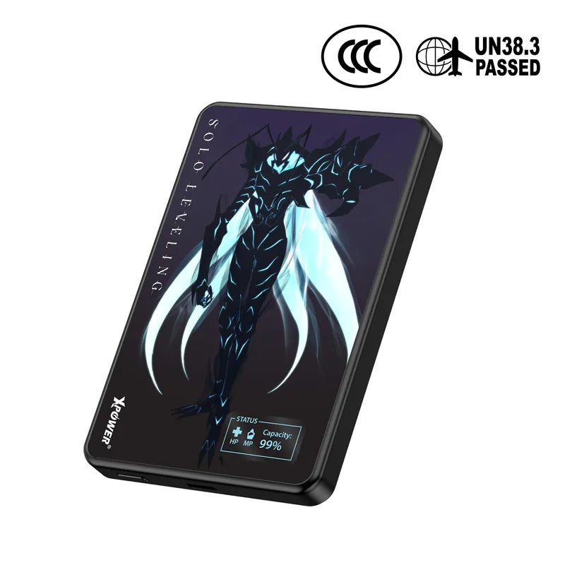我獨自升級 Solo Leveling MagDigita² 彩屏顯示鋁合金外殼 10000mAh PD3.0+QI2磁吸移動電源 蟻王