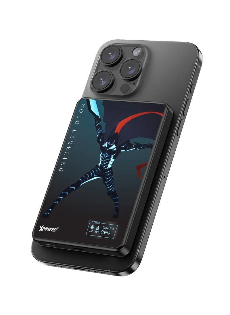 我獨自升級 Solo Leveling MagDigita² 彩屏顯示鋁合金外殼 10000mAh PD3.0+QI2磁吸移動電源 伊格利特