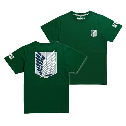 進擊的巨人 潮流T-shirt 調查兵團 綠色 服裝 Microworks Online Store