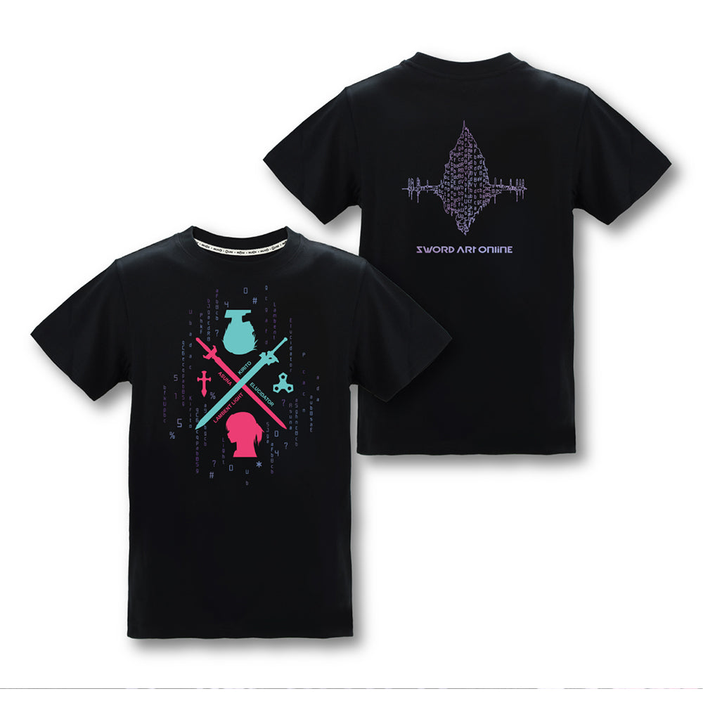 刀劍神域 潮流金屬色T-shirt 桐人+亞絲娜 服裝 Microworks Online Store