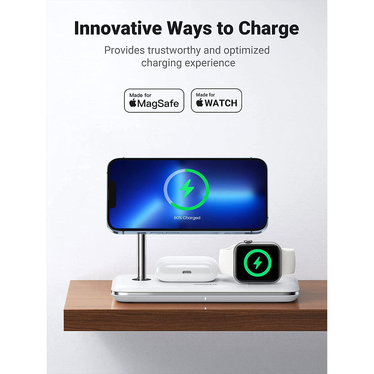 UGREEN 3-in-1 Wireless Charging Stand 無線充電座 充電器 Microworks Online Store