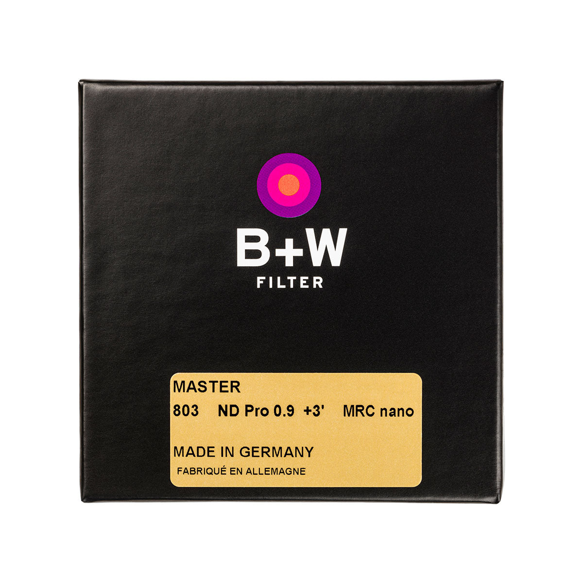 B+W Master 803 ND Pro 0.9 +3' Filter MRC Nano (ND Filter 減光鏡)[減3級曝光] 濾鏡 Microworks Online Store
